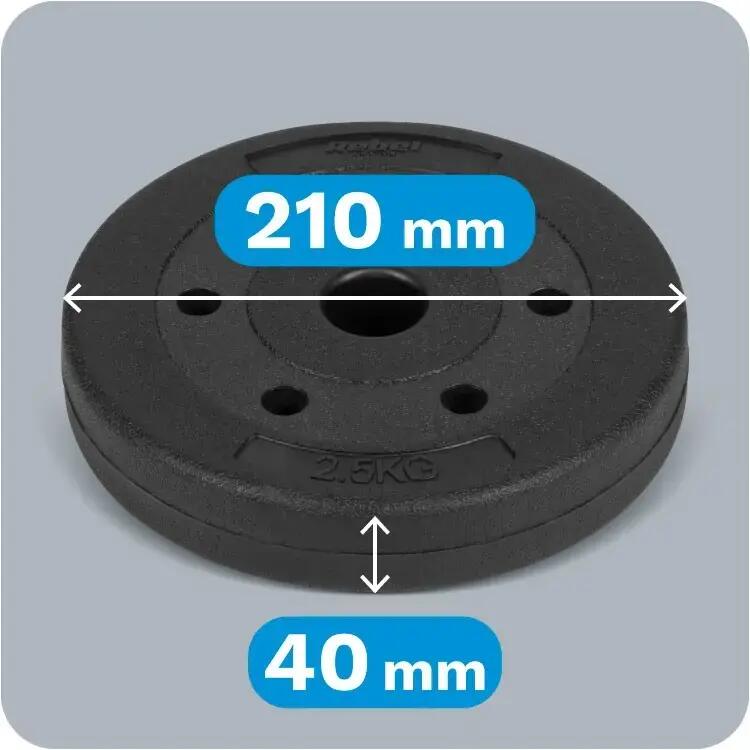 Set 4 discuri greutati, 4x2, 5kg 5/7