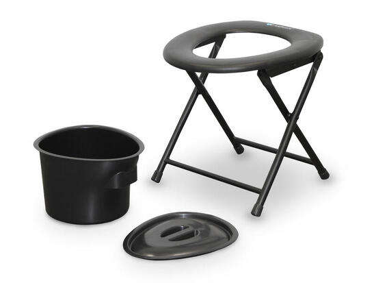 WELLCORE Klappbarer Toilettenstuhl mit Eimer – Stabil und platzsparend