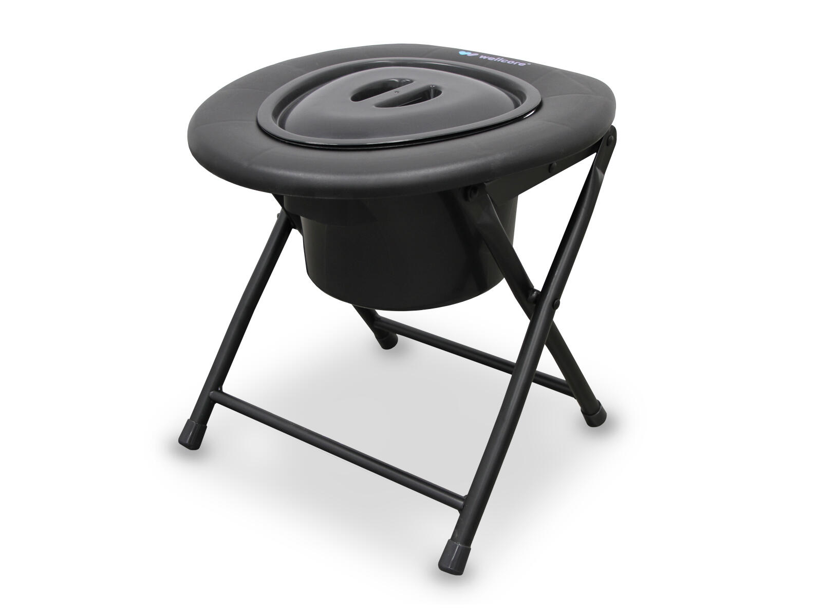 WC Portátil Plegable WELLCORE con Cubo y Tapa para Camping y Viajes 4/5