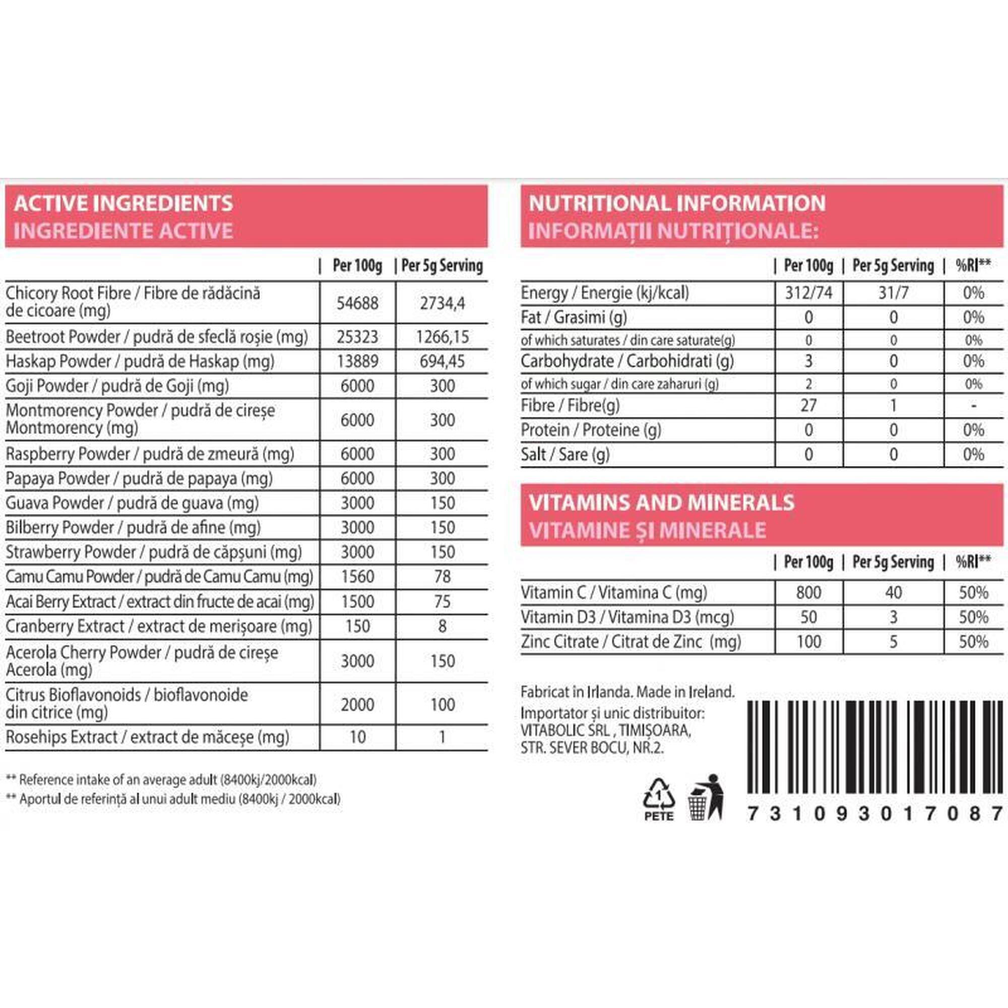 Super reds raspberry 200g
