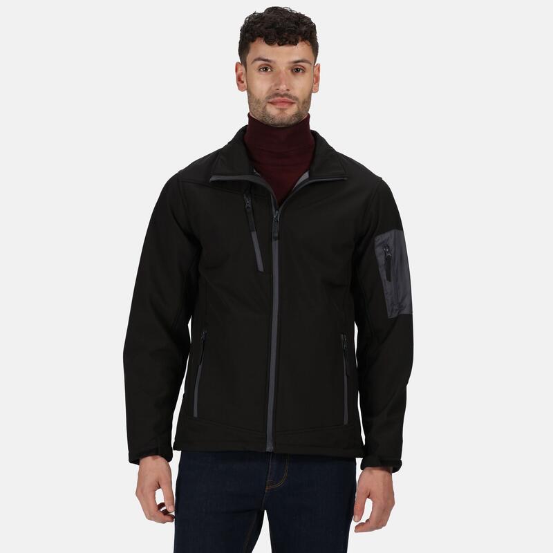 Giacca Softshell Impermeabile Uomo Regatta Arcola Nero Grigio Foca