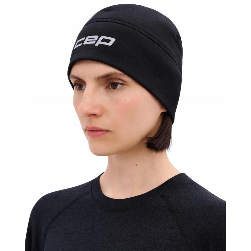 Căciulă alergare termală CEP Core Run Thermal Beanie | protecție vânt - black