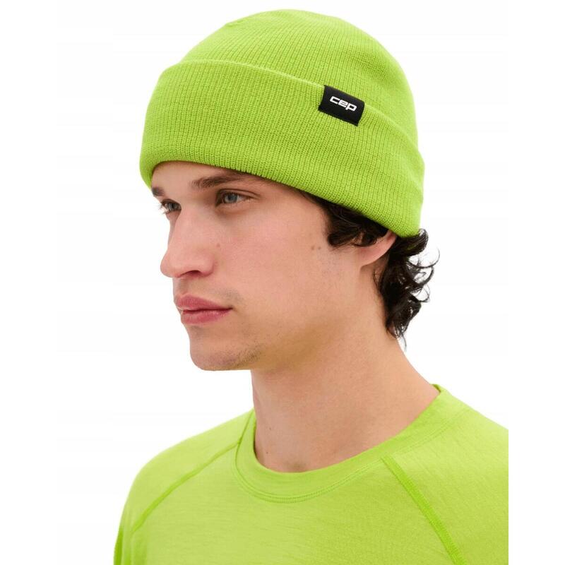 Căciulă alergare termală CEP Core Run Thermal Beanie | protecție vânt - lime