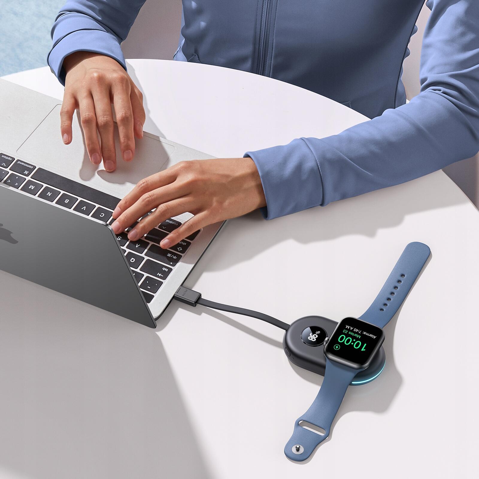 Powerbank do apple watch joyroom ładowarka indukcyjna 3w z kablem usb-c 3/7