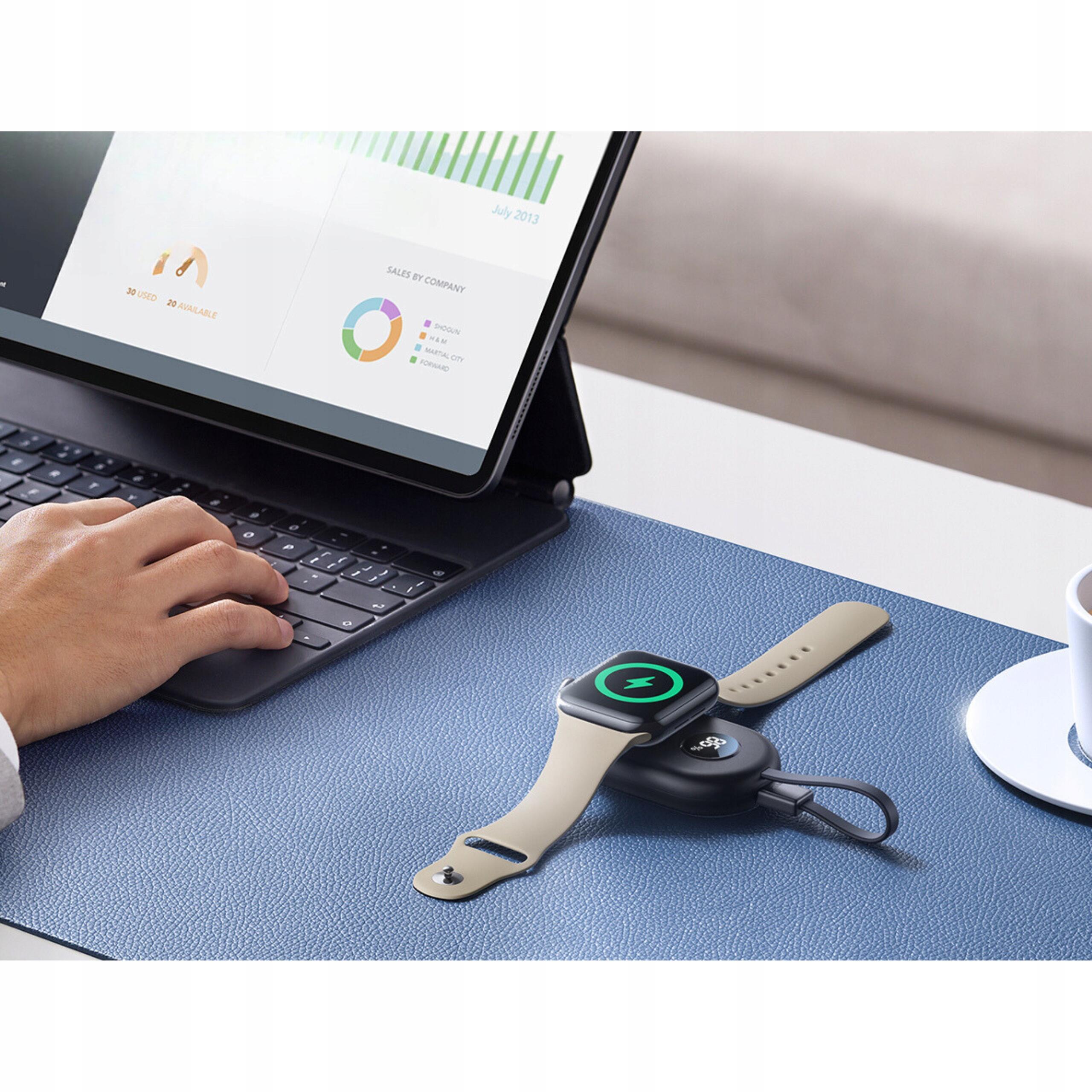 Powerbank do apple watch joyroom ładowarka indukcyjna 3w z kablem usb-c 5/7