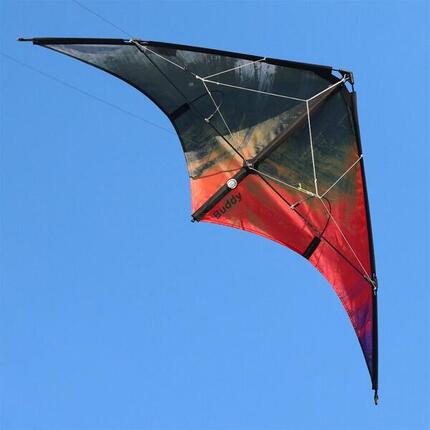 Lenkdrachen Spiderkites Buddy 2025 Red - Black 020081 Rot 123 x 55 cm