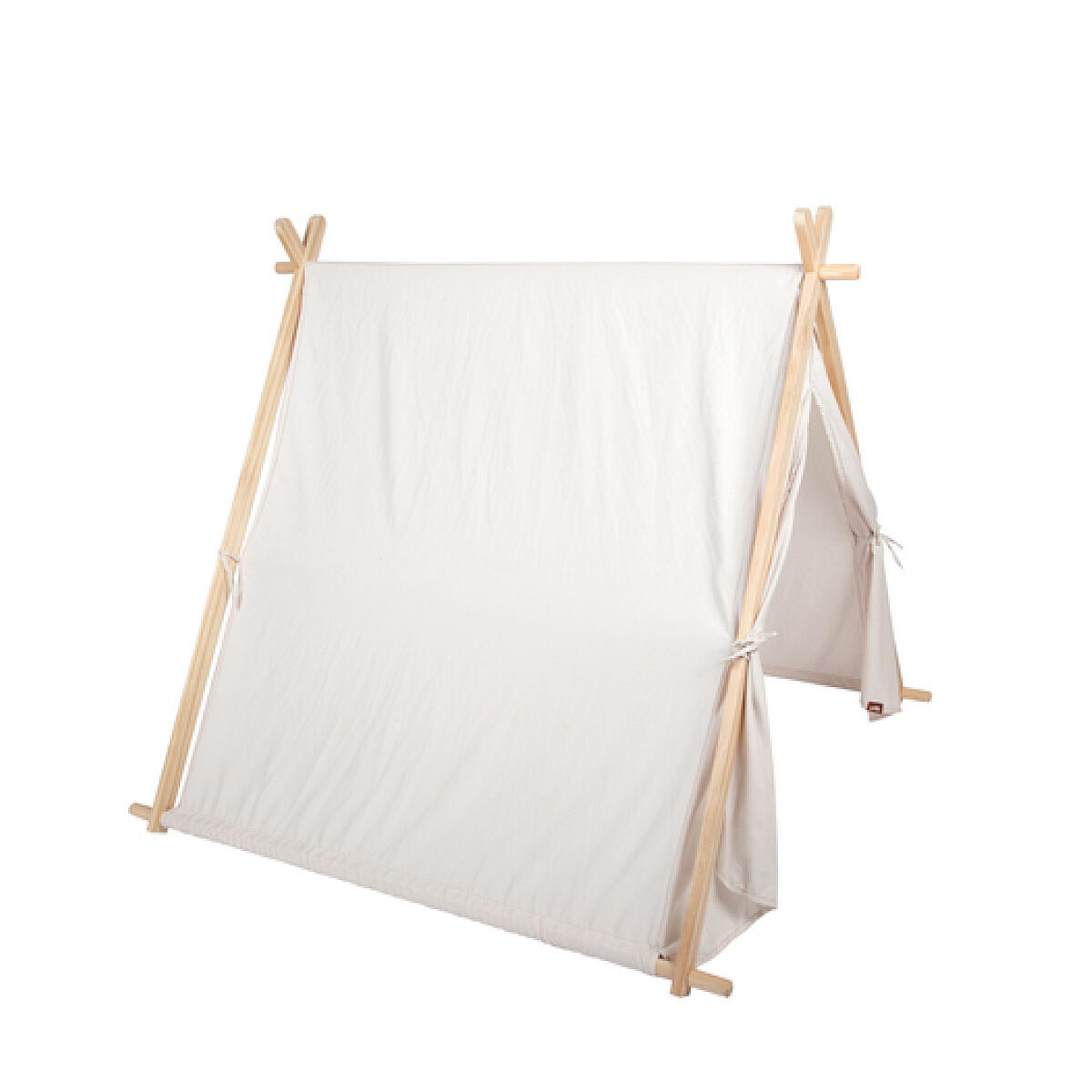 Binnenspeeltent voor kinderen van hout en stof 2/5
