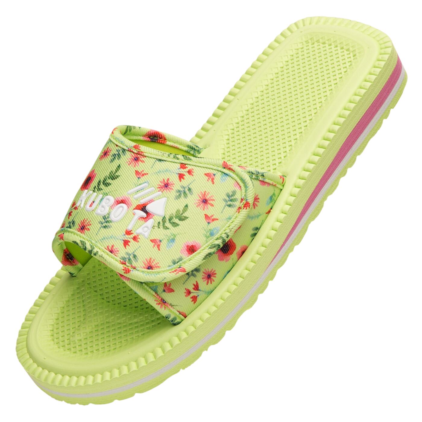 Kubota - Kubota Claquettes À Scratch Femme Chaussures - Chaussons - Vert - Decathlon