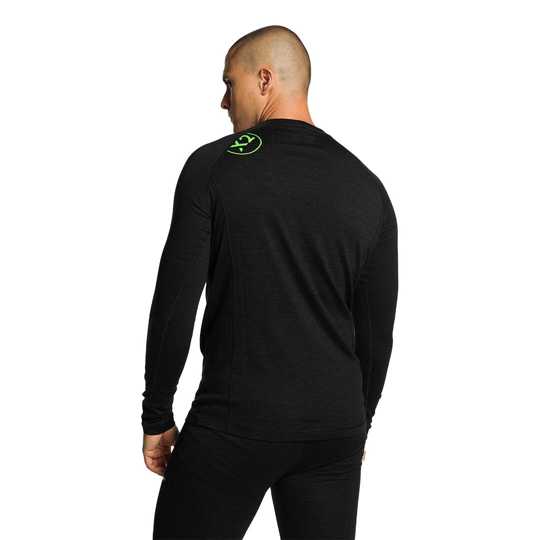 Camiseta térmica manga larga para Hombre Trangoworld Trx2 wool evo Negro 2/4