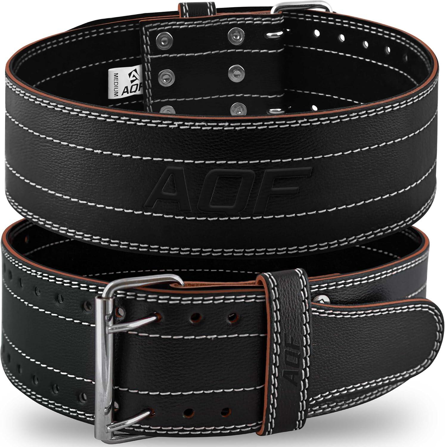 AQF Weightlifting Belt 6mm Thick Genuine Leather Gym Belt for Strength  Training