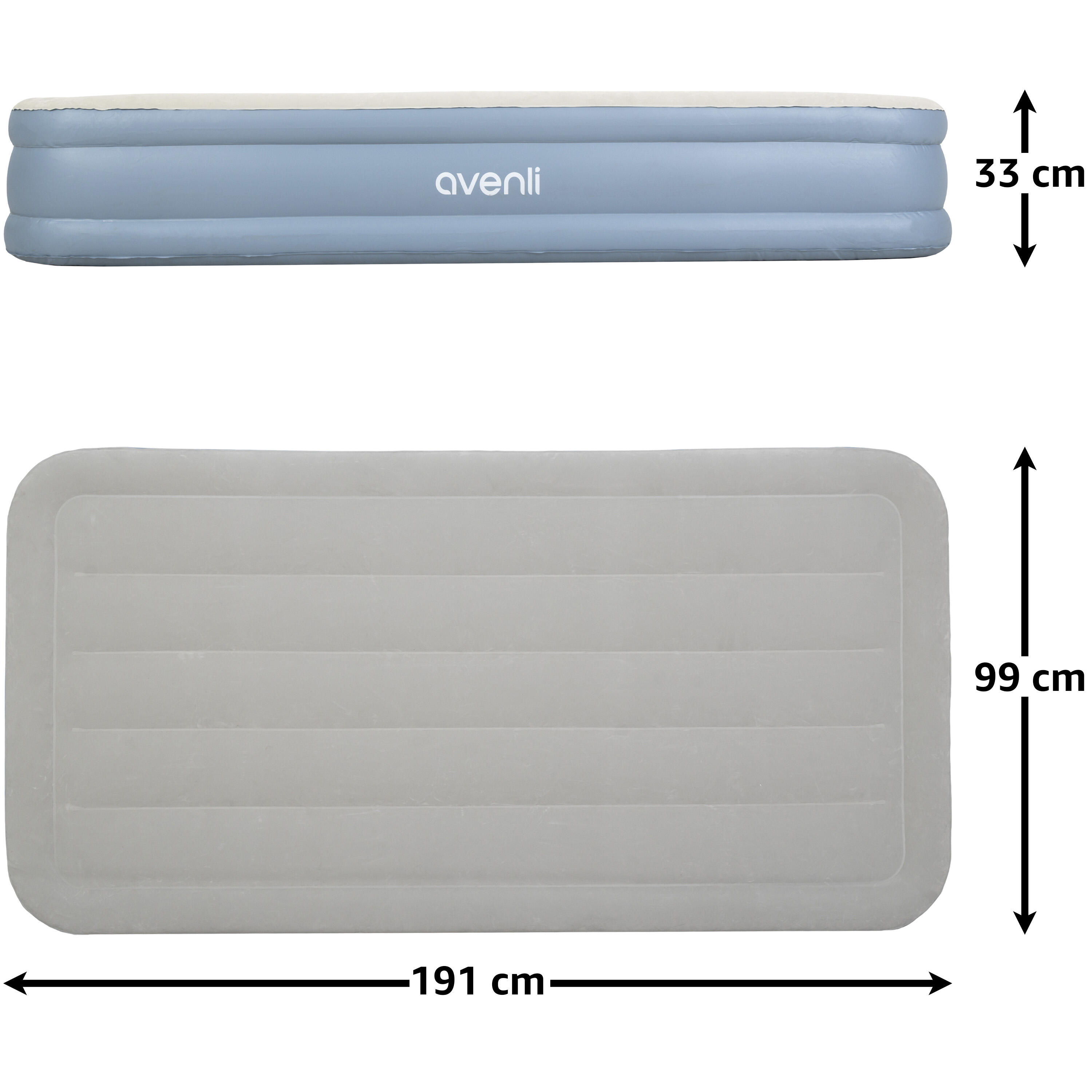 Luftmatratze selbstaufblasend 1 Person 191x99x33cm Luftbett mit Elektropumpe 3/7