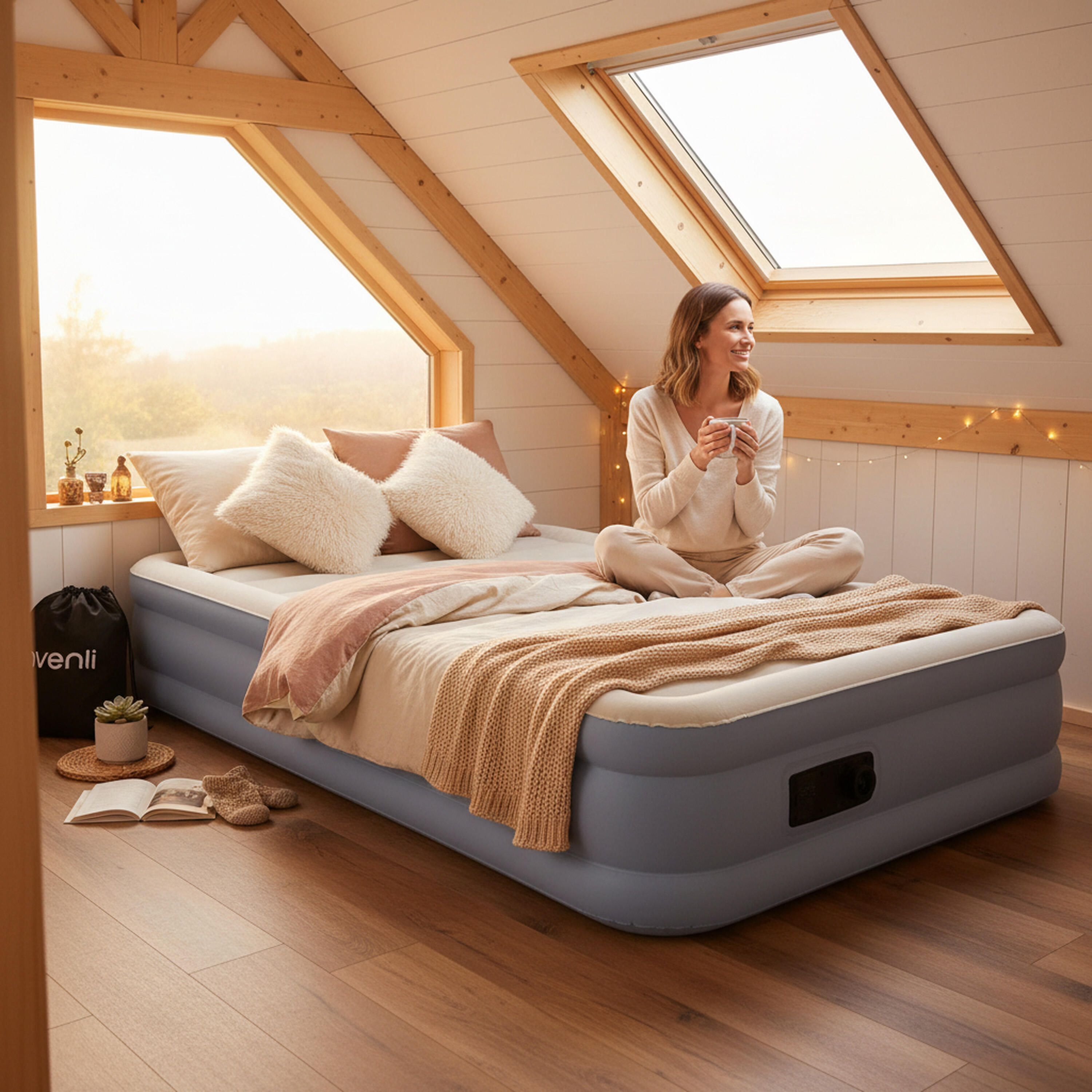 Luftmatratze selbstaufblasend 1 Person 191x99x33cm Luftbett mit Elektropumpe 2/7