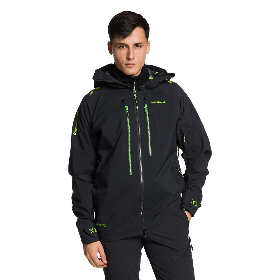 Chaqueta para Hombre Trangoworld Trx2 shell evo Negro/Verde/Negro Impermeable 2/7