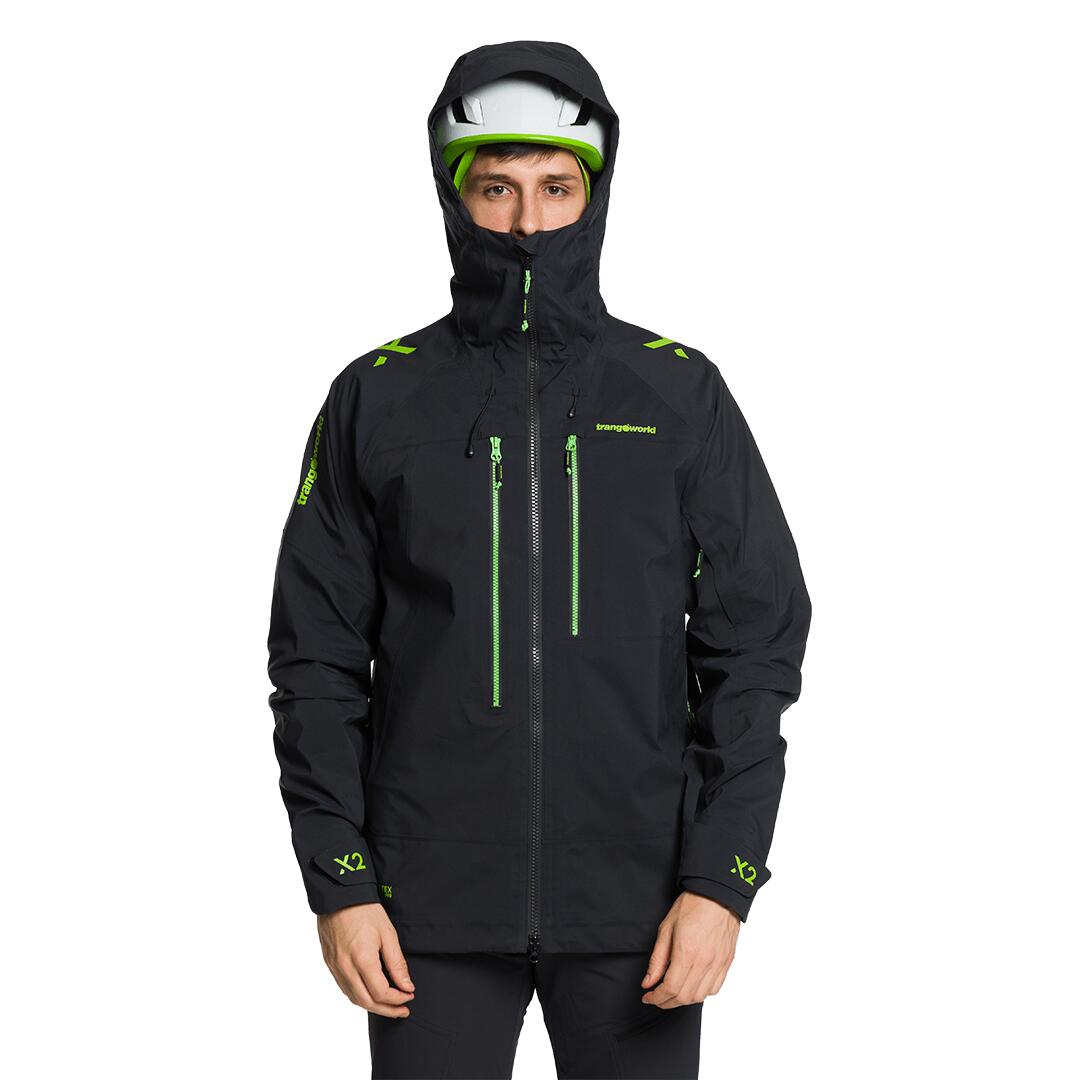Chaqueta para Hombre Trangoworld Trx2 shell evo Negro/Verde/Negro Impermeable 6/7