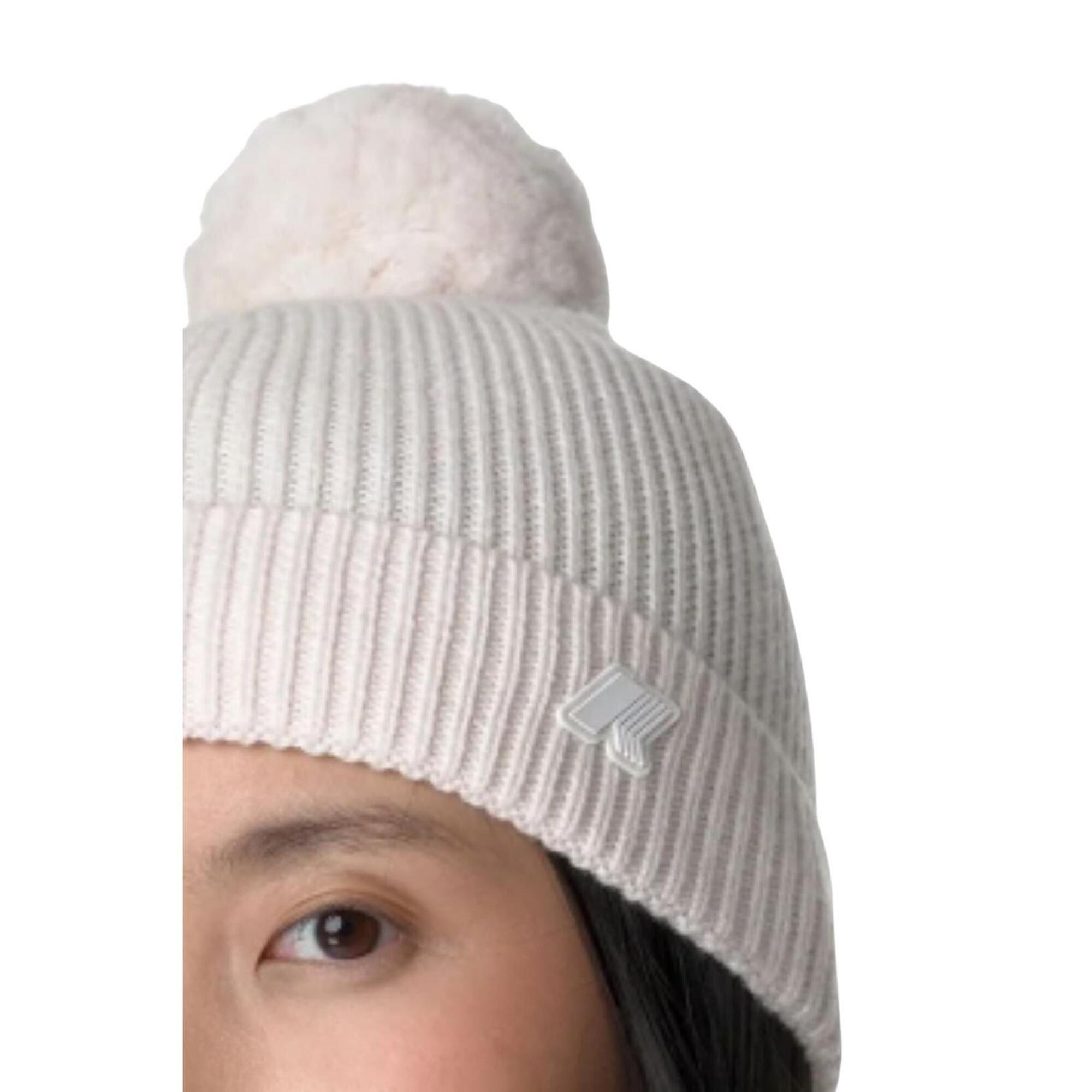 K-way - Cuffia Unisex Vincienne Cardigan Stitch Woolpom-pom - Bonnet - Blanc - 50 Xl/2xl - Decathlon