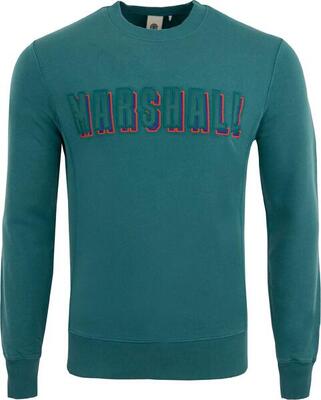 Franklin & Marshall felpa con cappuccio uomo in fleece di cotone verde.