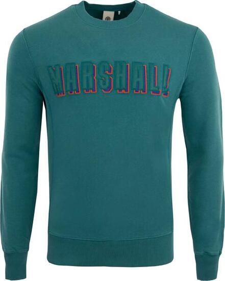 Franklin & Marshall felpa con cappuccio uomo in fleece di cotone verde.
