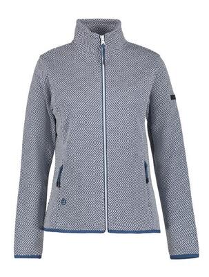 Aulti vest dames lange rits fleece aqua
