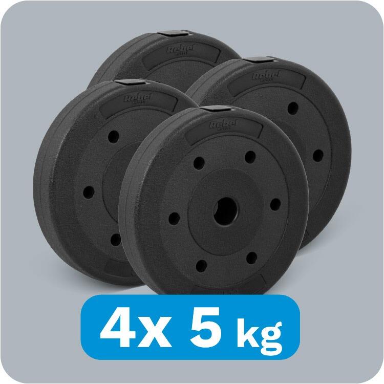 Set 4 discuri greutati, 4x5kg
