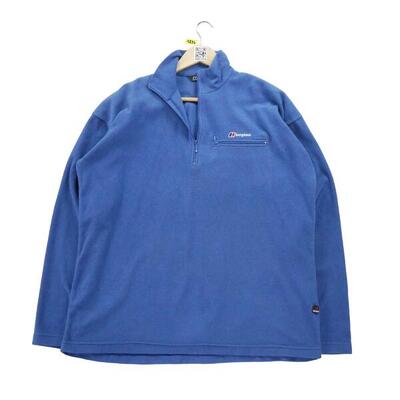 Tweedehands - heren polartec blauwe fleece pullover - goede staat