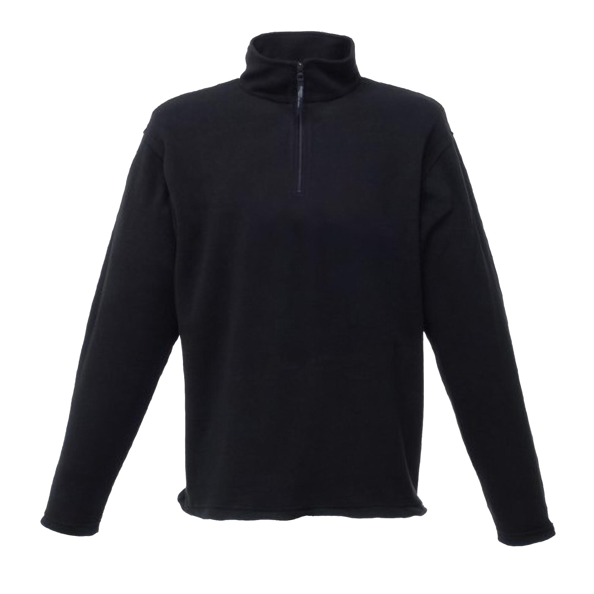 REGATTA Mens Micro Zip Neck Fleece Top (170 GSM) (Black)
