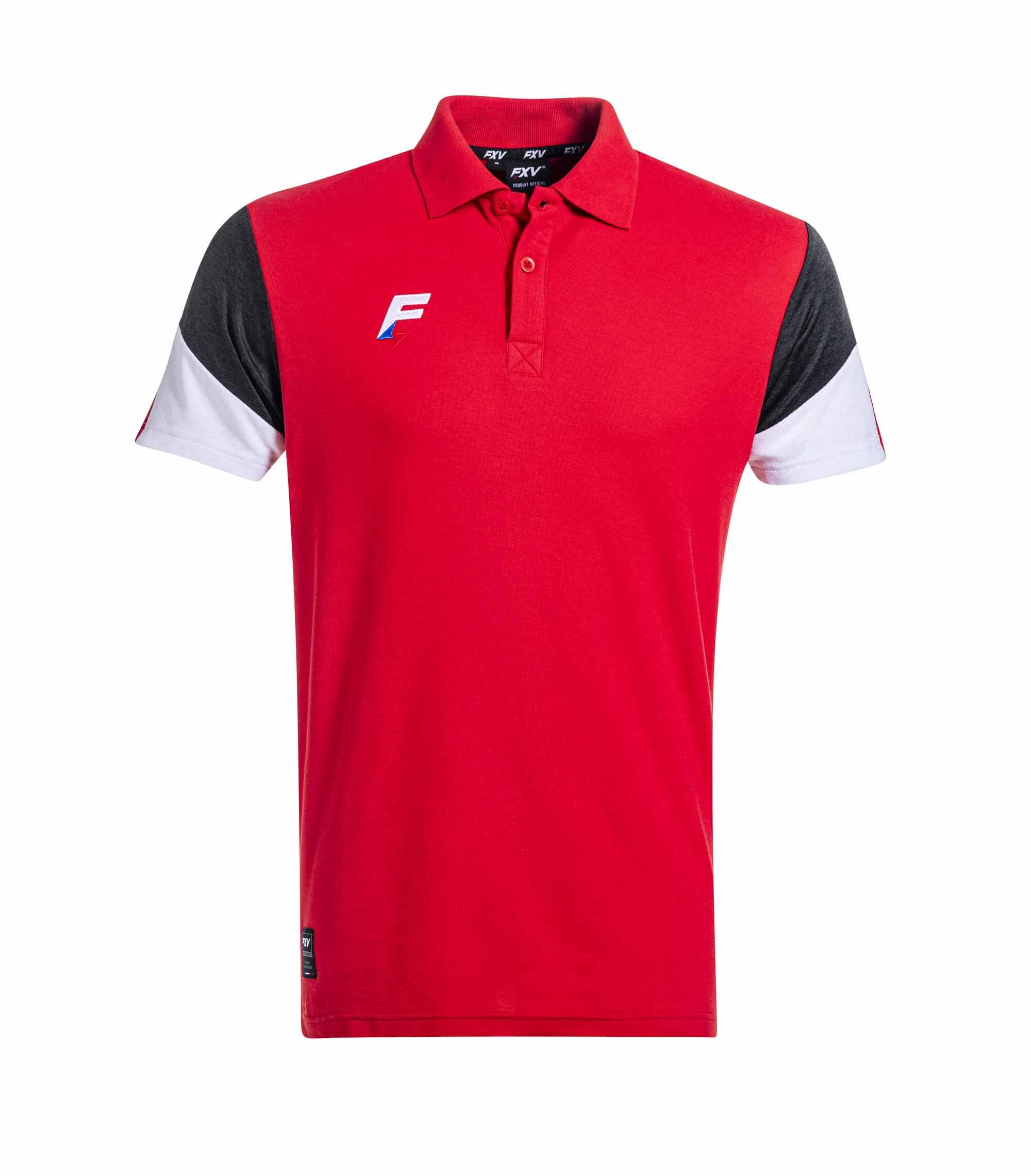 POLO DE RUGBY CHISTERA Force XV rouge-noir 1/1