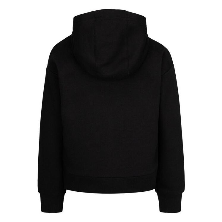 Felpa bambina nike sportswear club fleece high low - nero 3/5