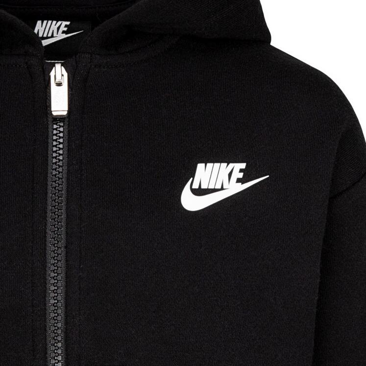 Felpa bambina nike sportswear club fleece high low - nero 5/5