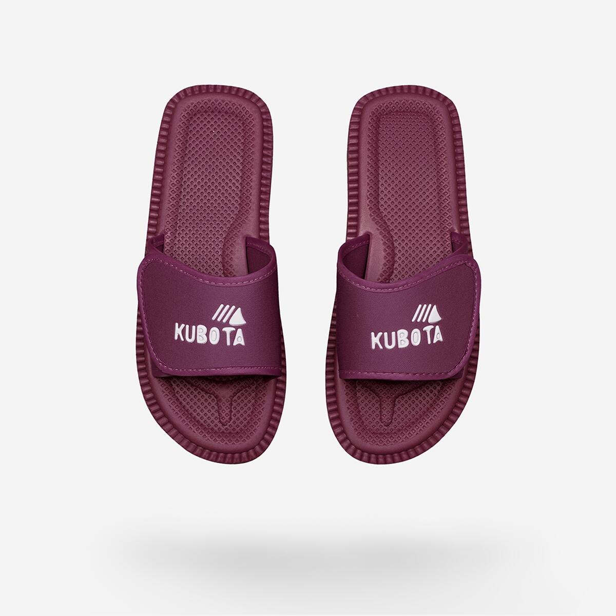 Kubota - Kubota Claquettes À Scratch Homme Chaussures - Tongs - Marron|rouge - Decathlon