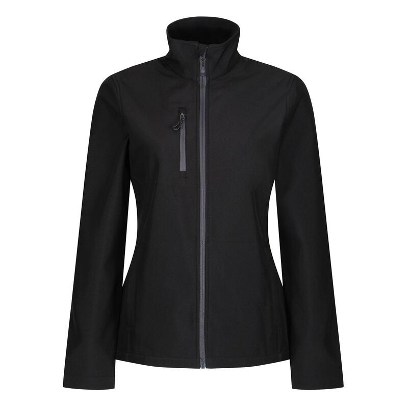 Dames Eerlijk Gemaakt Gerecycleerd Full Zip Fleece (Zwart)