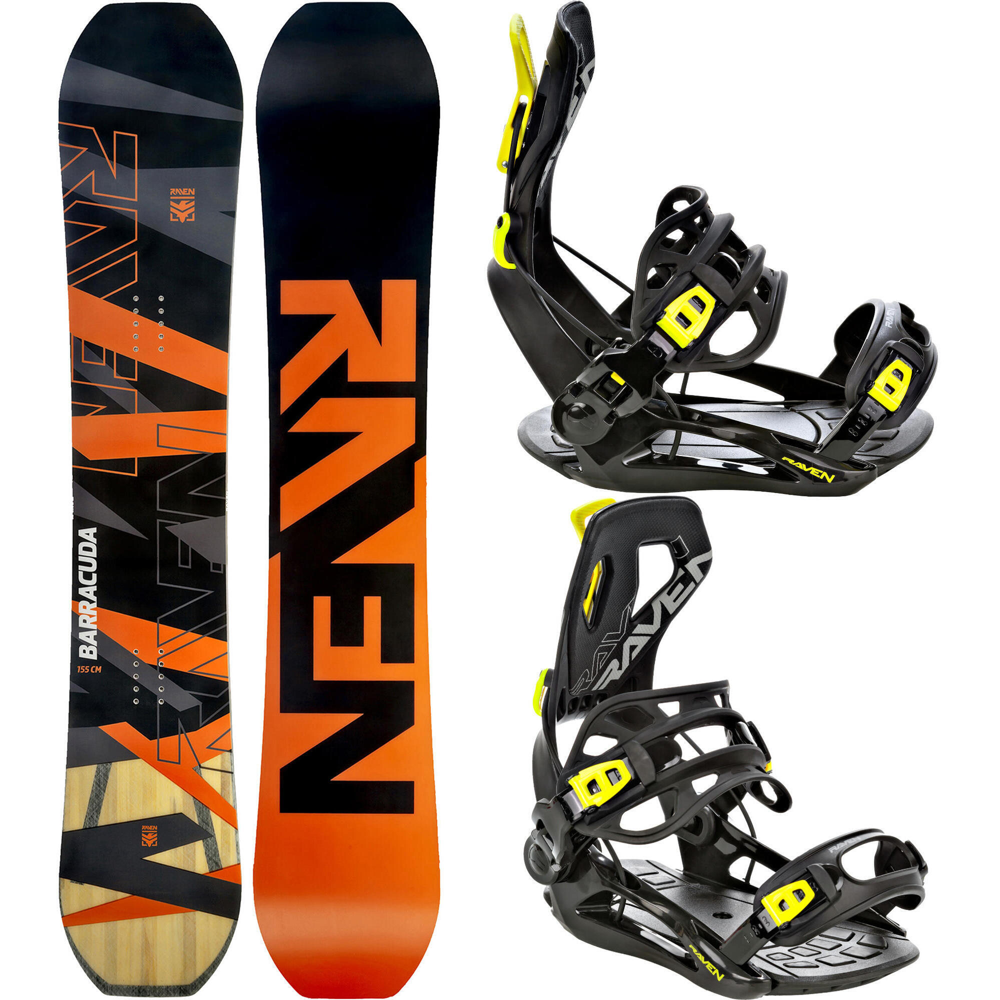 RAVEN Snowboard set Raven Barracuda Carbon + vázání Raven FT360