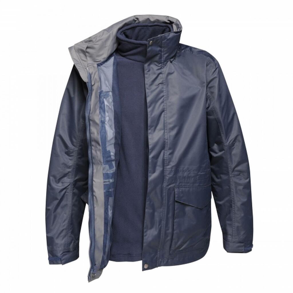 Mens Hooded Padded Jacket (Grey Blue)