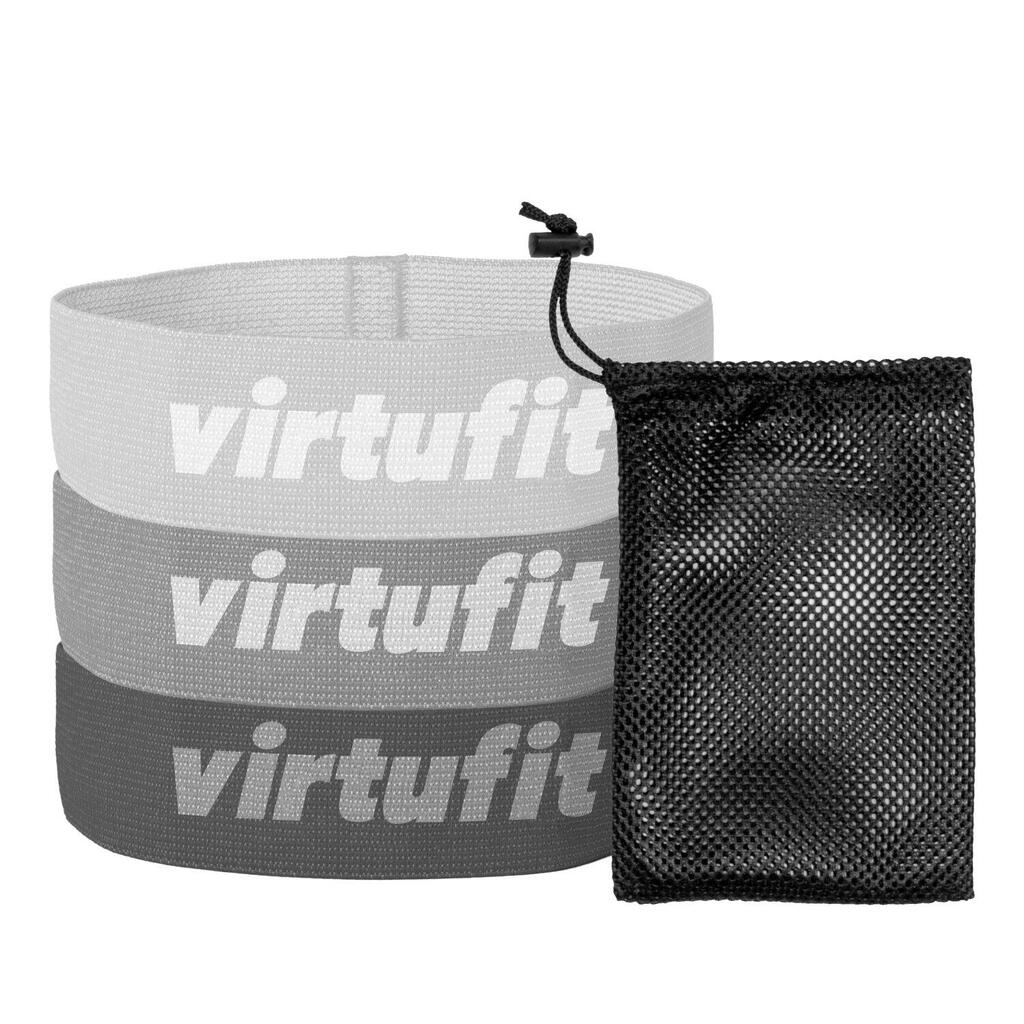 Mini Resistance Bands Set - Cotton - 3 Pieces - Incl. Storage Bag