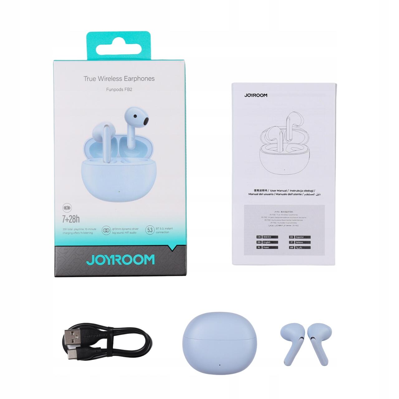 Joyroom bezprzewodowe słuchawki douszne bluetooth 5.3 4/7