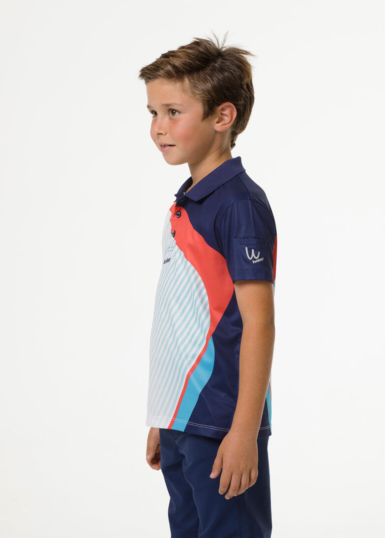 Polo da golf blu e corallo per bambino 4/5