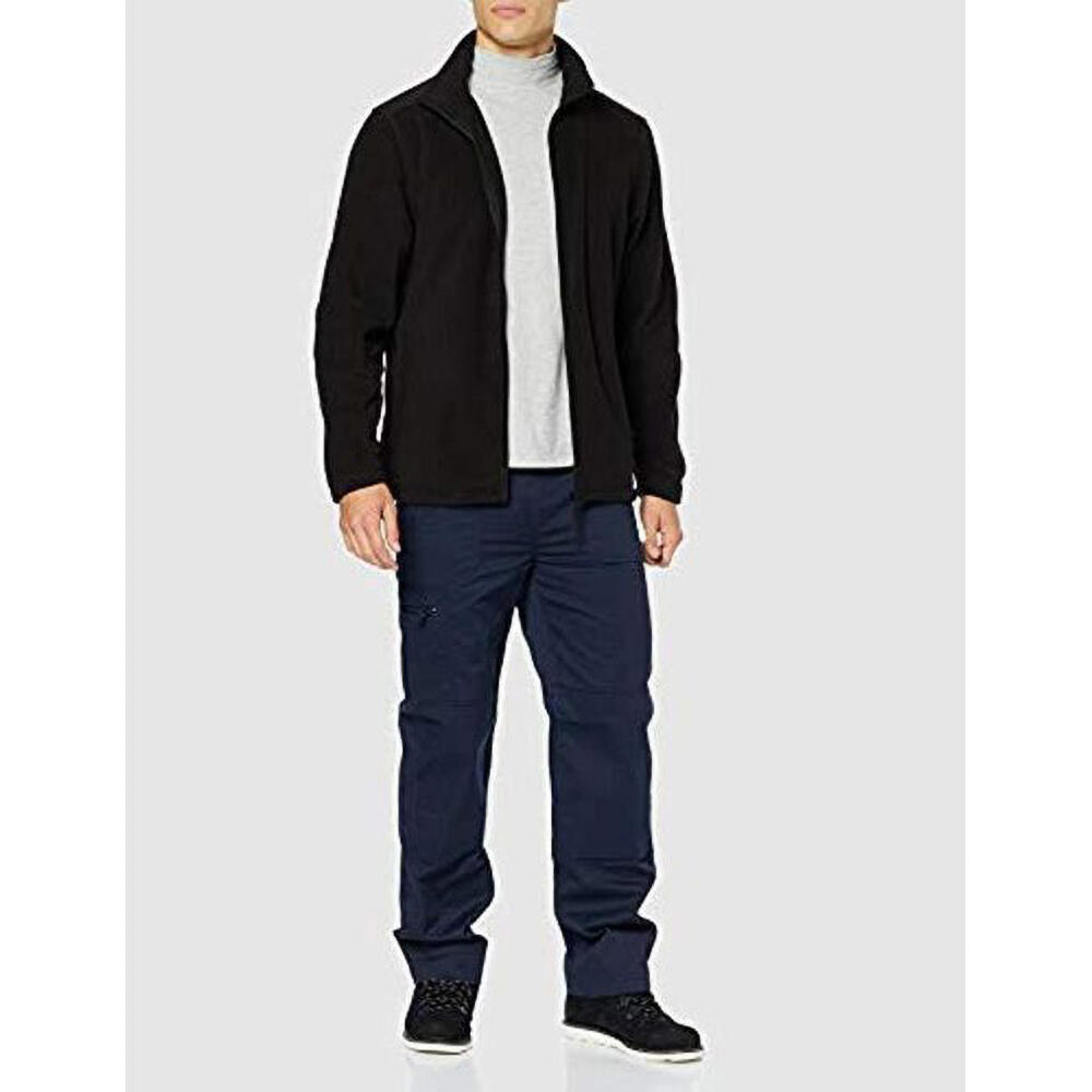 MikrofleeceJacke mit durchgehendem Reißverschluss Herren Schwarz 4/5