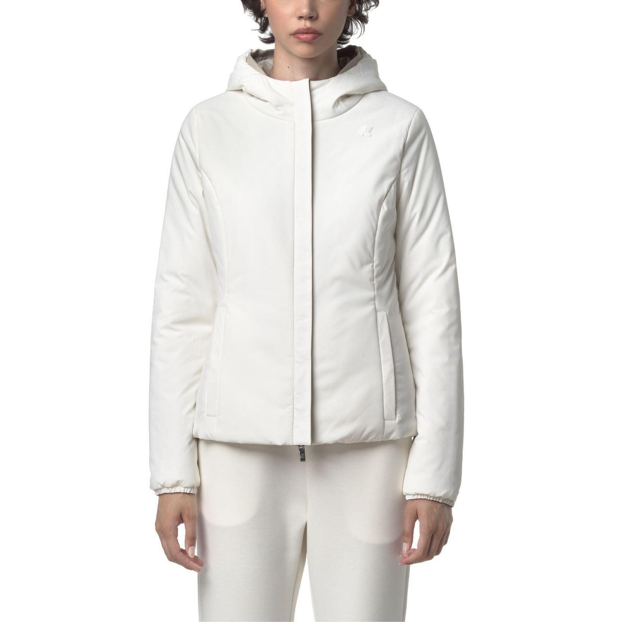 K-way - Giacca Donna Lily St Warm Reversible Impermeabile - Doudoune Synthétique - Beige|blanc - Decathlon