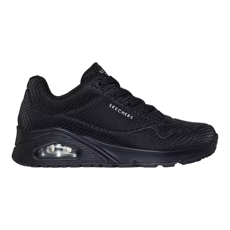 Skechers - Baskets Femme Uno - Shiny Scale Noir Skechers - Baskets - Noir - Decathlon