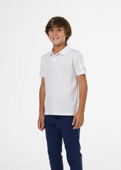 Polo de golf basique blanc pour enfant