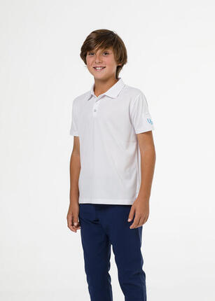 Polo de golf basique blanc pour enfant