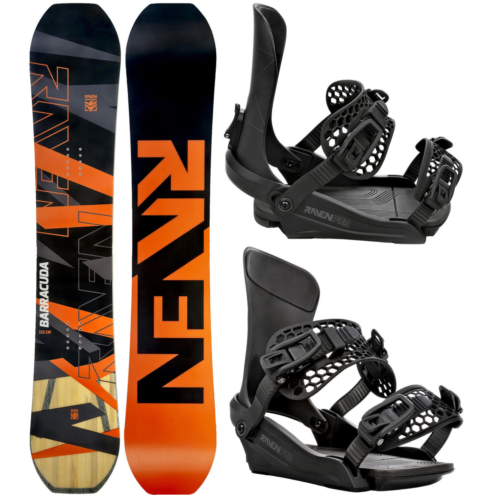 RAVEN Snowboard set Raven Barracuda Carbon + vázání Raven King