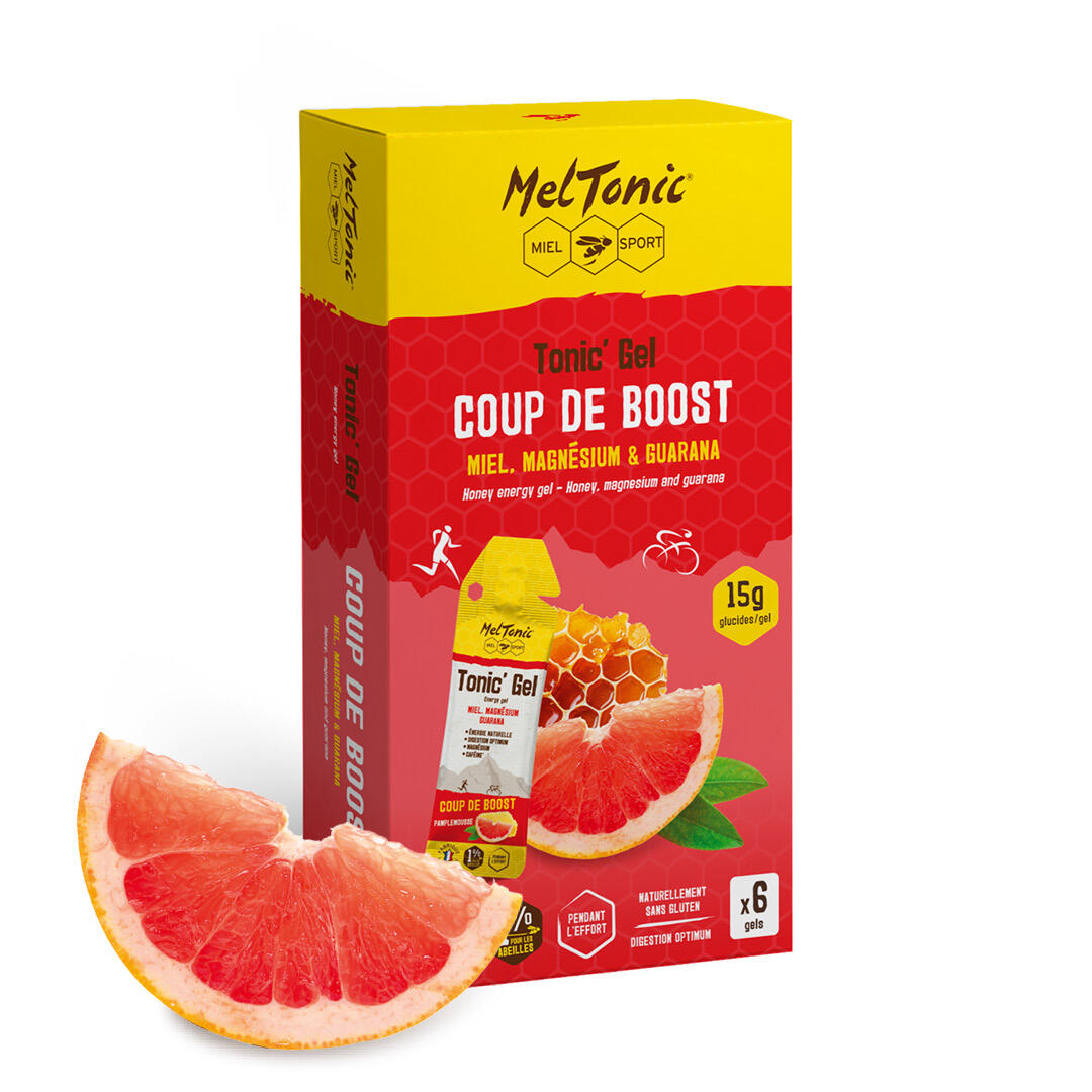 Meltonic - Gels Energetiques Coup De Boost - Miel Magnesium Guarana Etui X6 - Gel Énergétique - 120 G - Decathlon