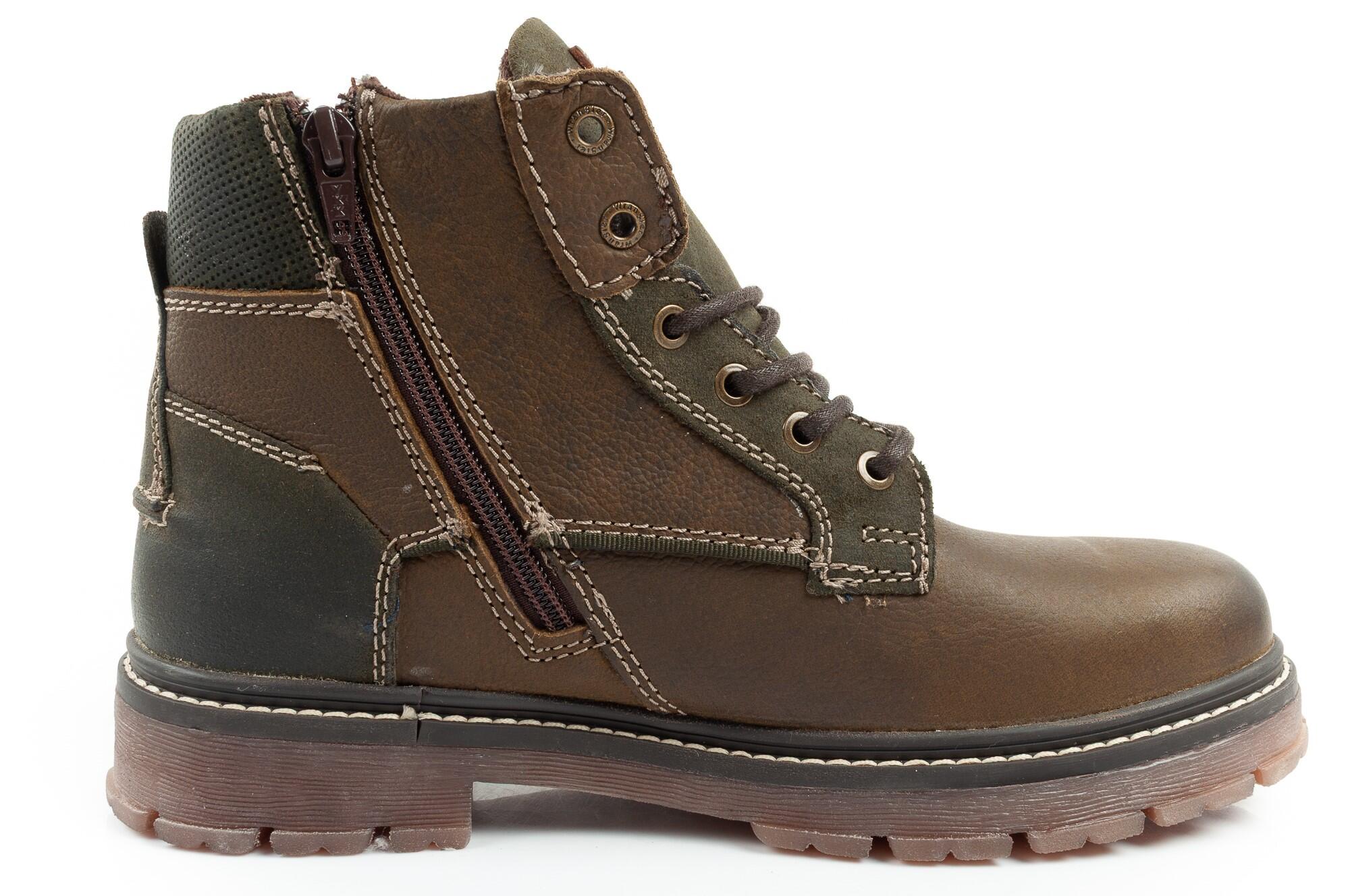 Bottines pour hommes Wrangler Allan Mid en cuir 3/6