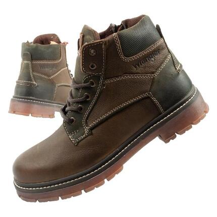 Chaussures bottines pour hommes Wrangler Allan Mid en cuir