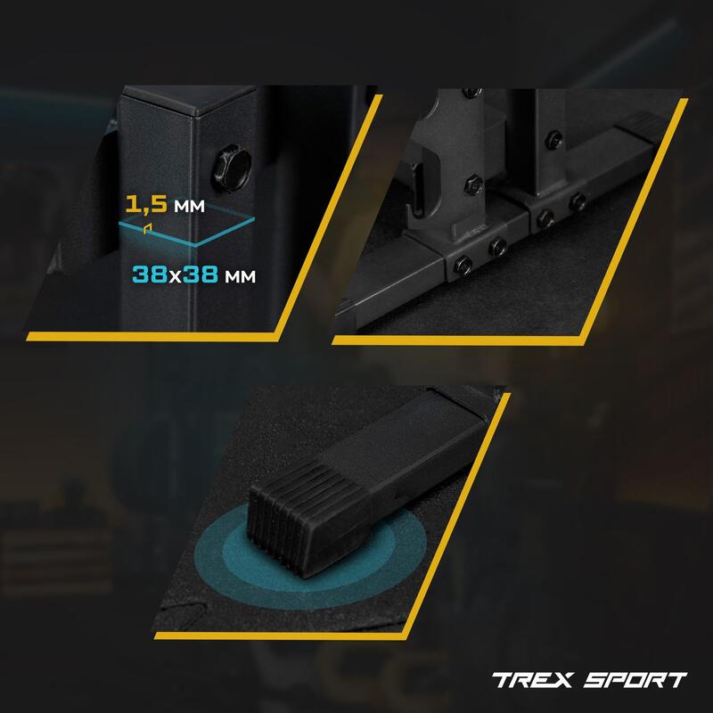 Suport gantere greutăți bare Trex Sport TX-075DR 3 rafturi 690kg