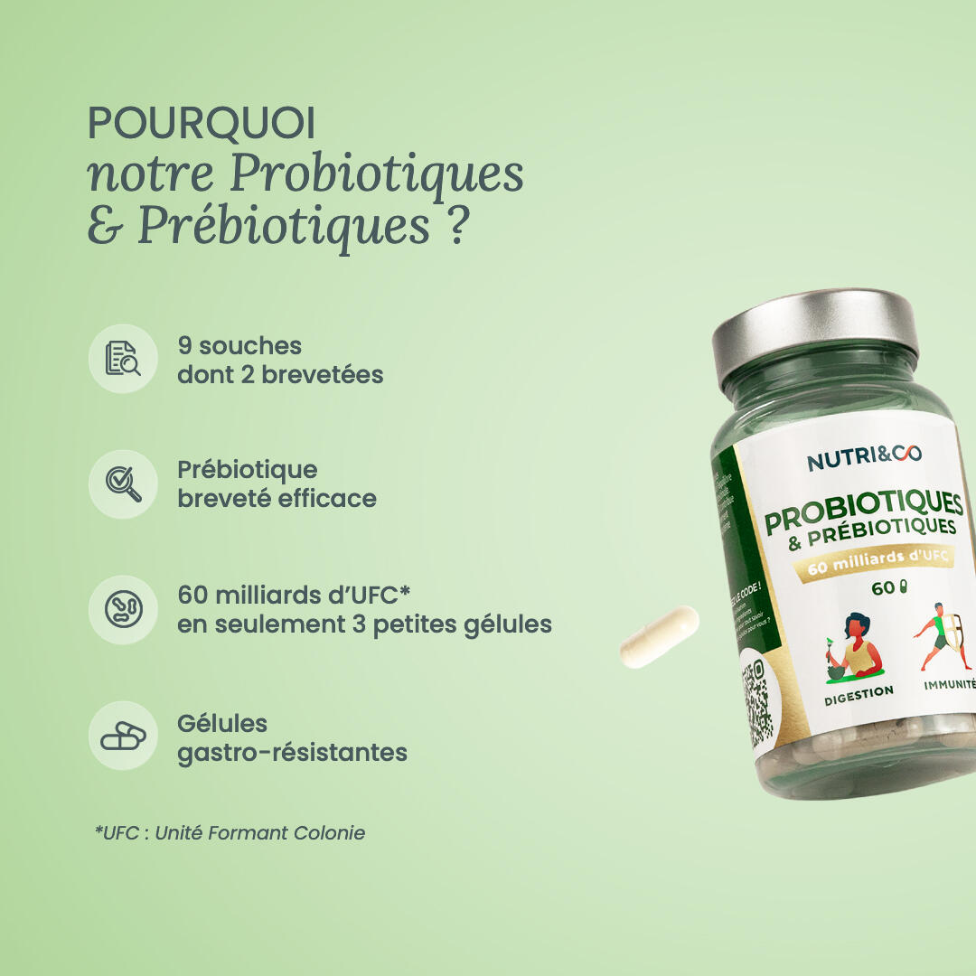 Probiotiques & Prébiotiques - 60 Milliards d'UFC - 60 gélules 5/7