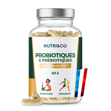 Probiotiques & Prébiotiques - 60 Milliards d'UFC - 60 gélules