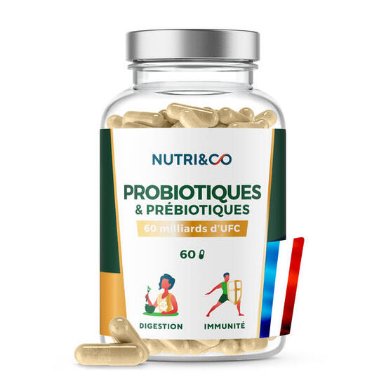 Probiotiques & Prébiotiques - 60 Milliards d'UFC - 60 gélules