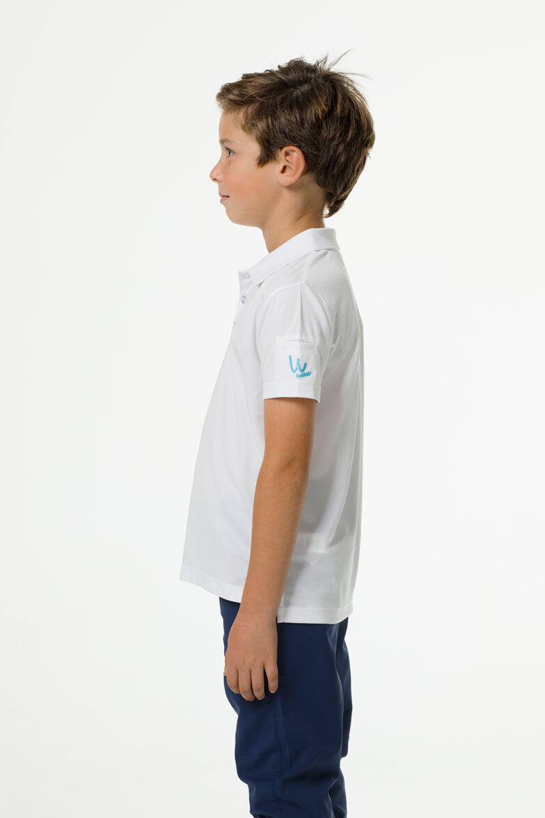 Polo de golf basique blanc pour enfant 4/4