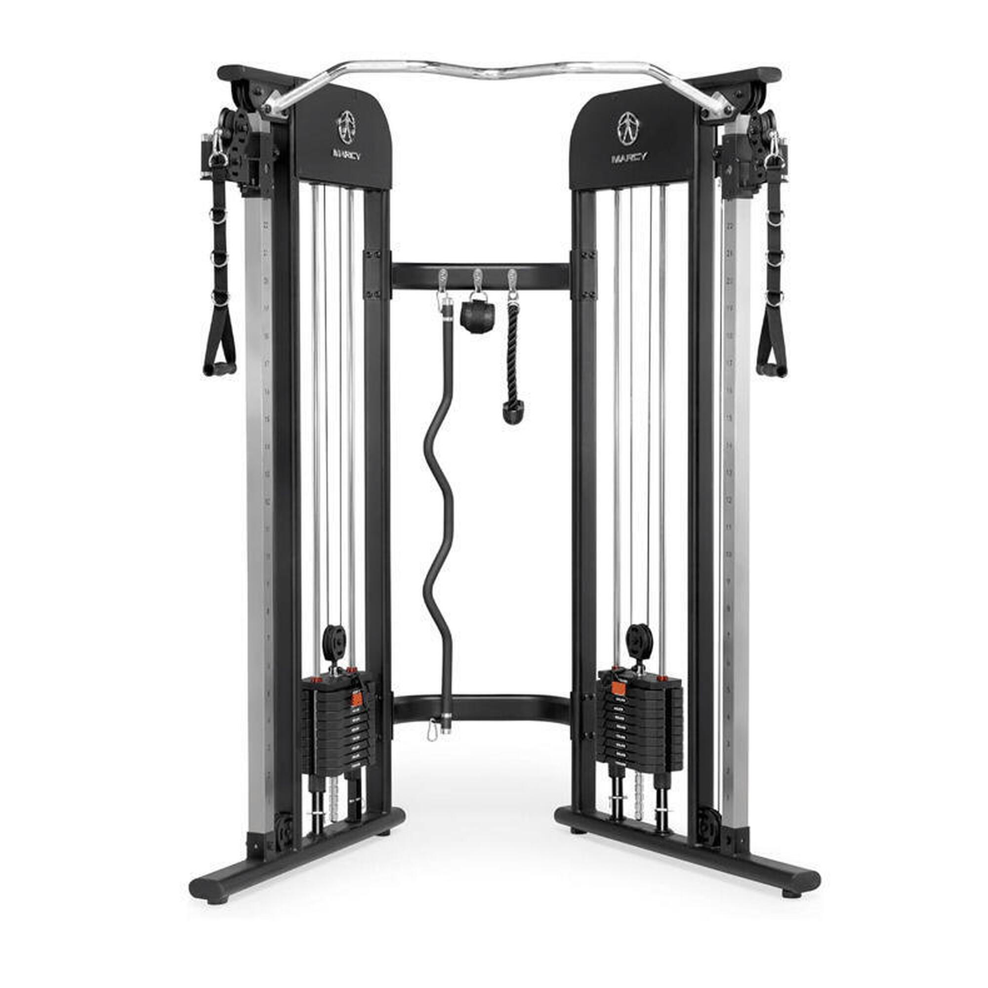 Marcy - Appareil À Charges Guidées Mft942 Functional Trainer - Double Pile De 45kg - Appareil De Musculation - Noir - Taille Unique - Decathlon